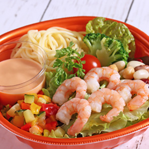 海老とクリーミィトマトの 彩りパスタサラダ