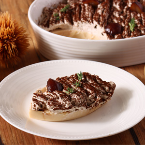 コーヒーと栗のババロア